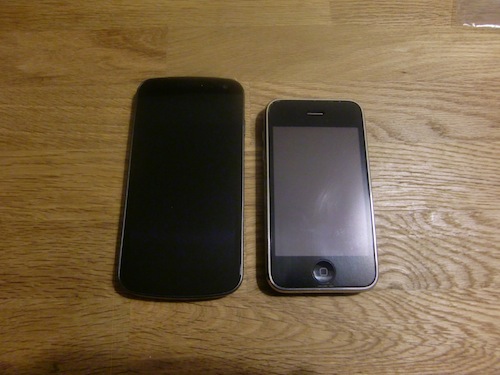 Galaxy Nexus　iPhoneと比較
