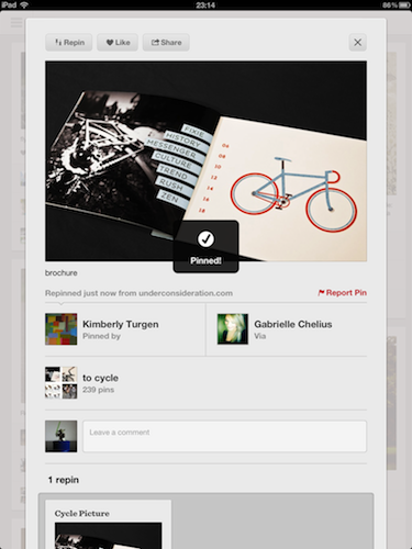 Pinterest iPadアプリ repin6