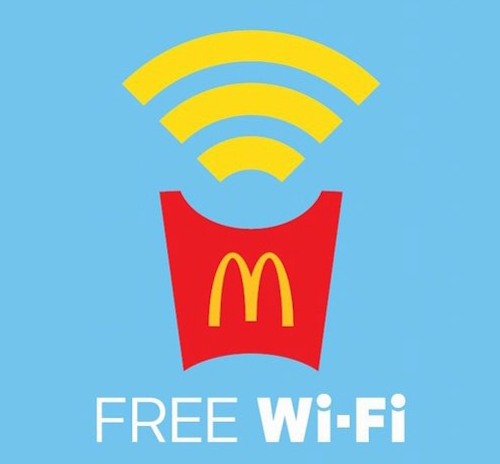 マクドナルド FREE Wi Fi ロゴマーク